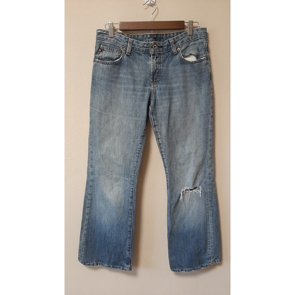 Polo Ralph Lauren Modern Bootcut Low Rise Ripped Knee Jeans